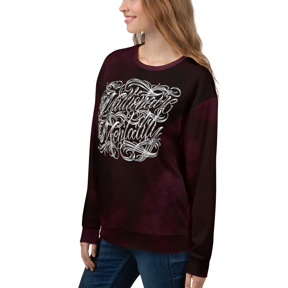 Sweatshirt - Burgundy Storm “Millionaire Mentality”