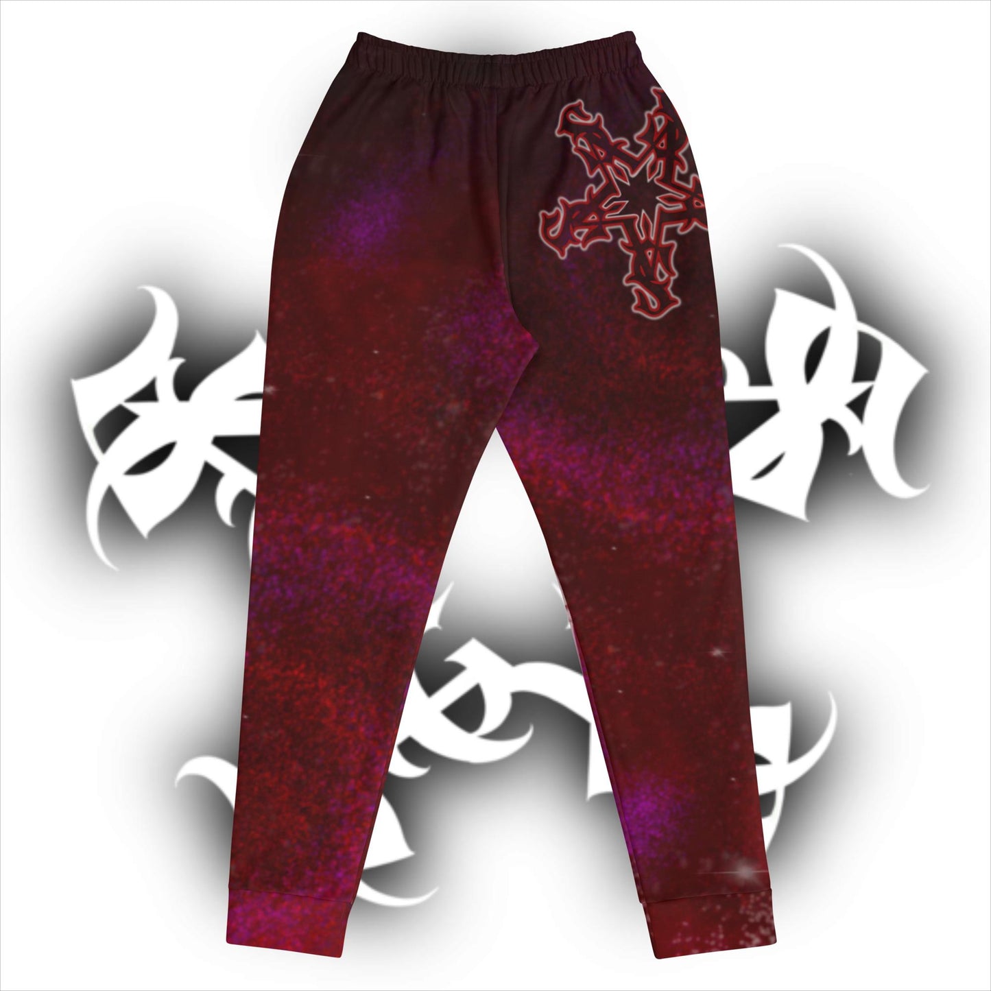 Joggers - Burgundy galaxy Print