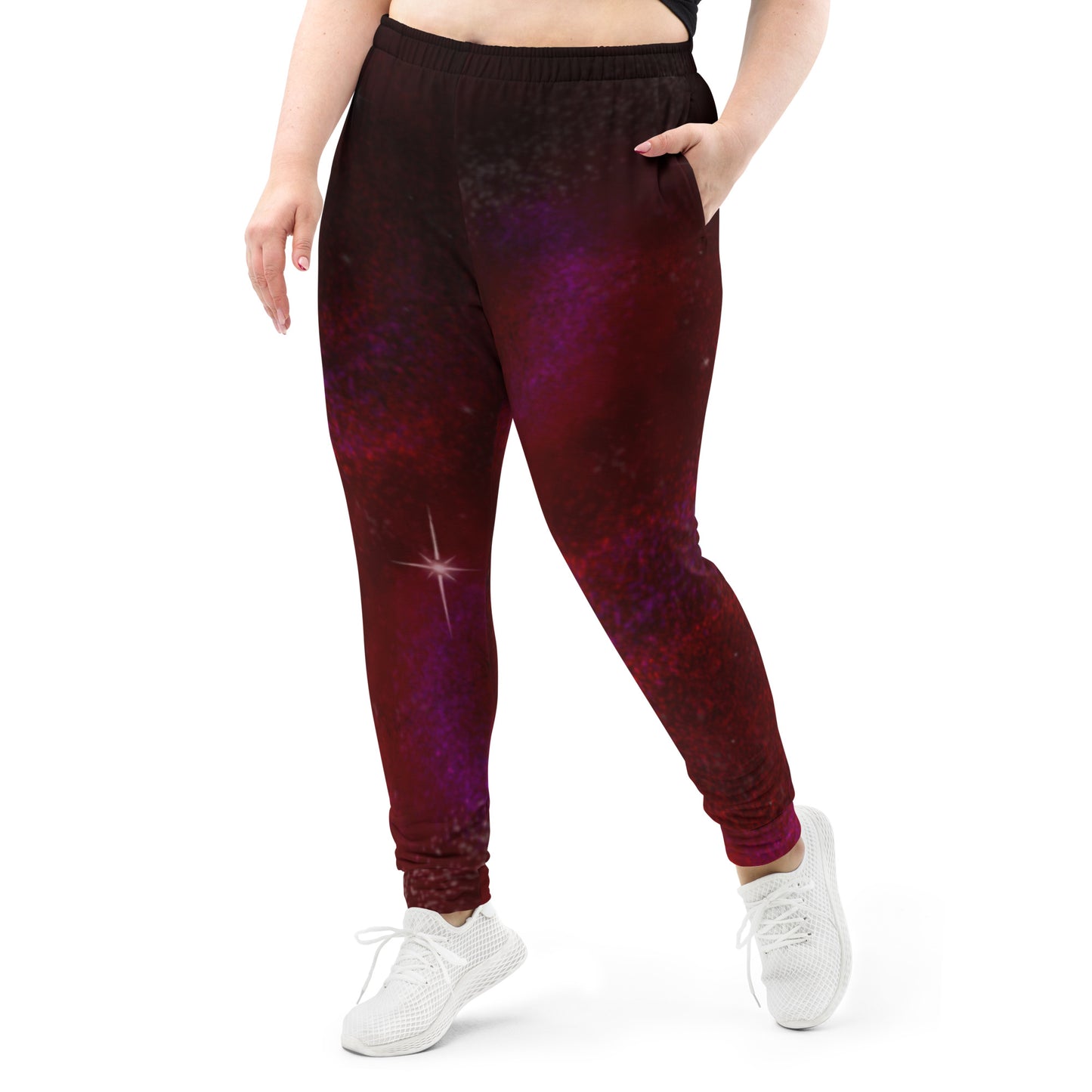 Joggers - Burgundy galaxy Print