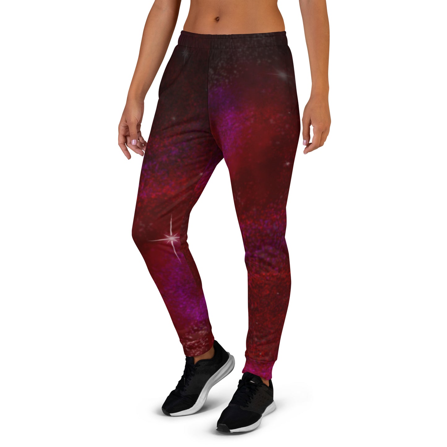 Joggers - Burgundy galaxy Print