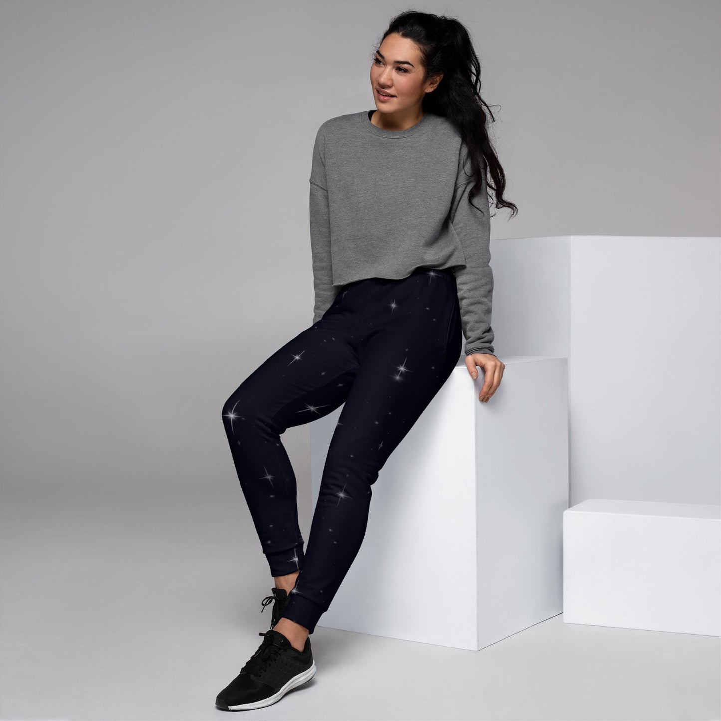Women's Joggers - black starry night