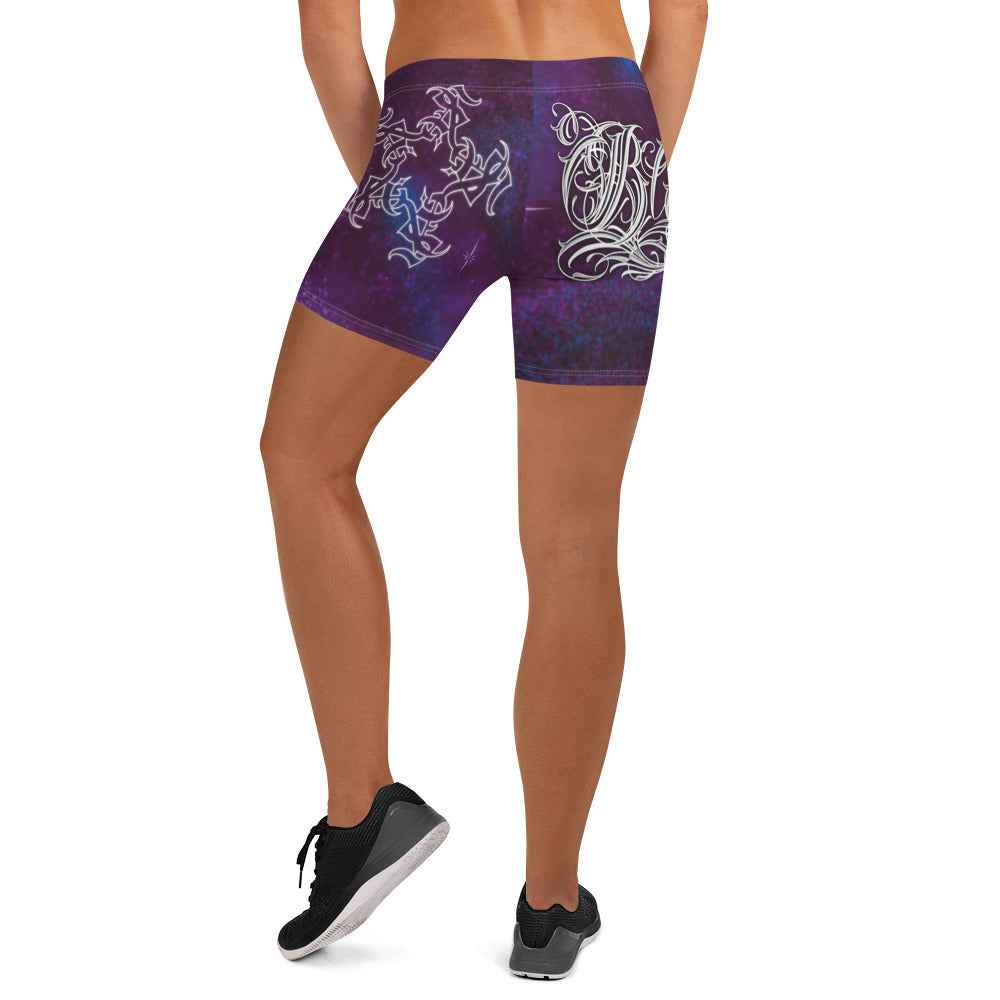 Yoga Shorts “Plum Cosmos”