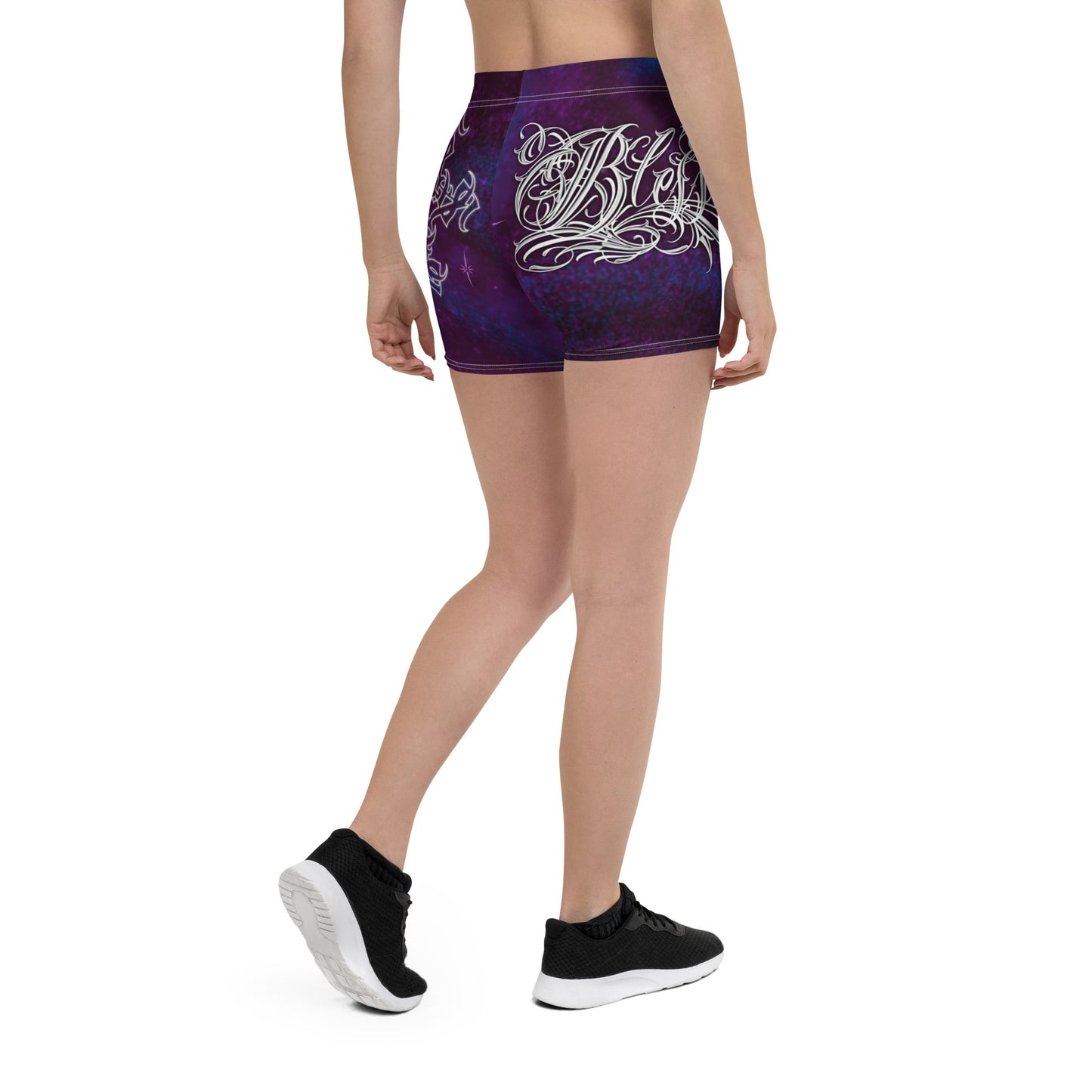 Yoga Shorts “Plum Cosmos”