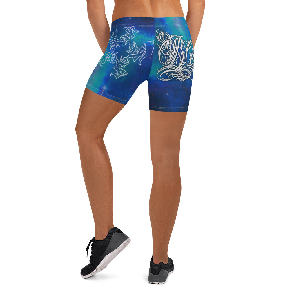 Yoga Shorts “Royal Blue Cosmos”