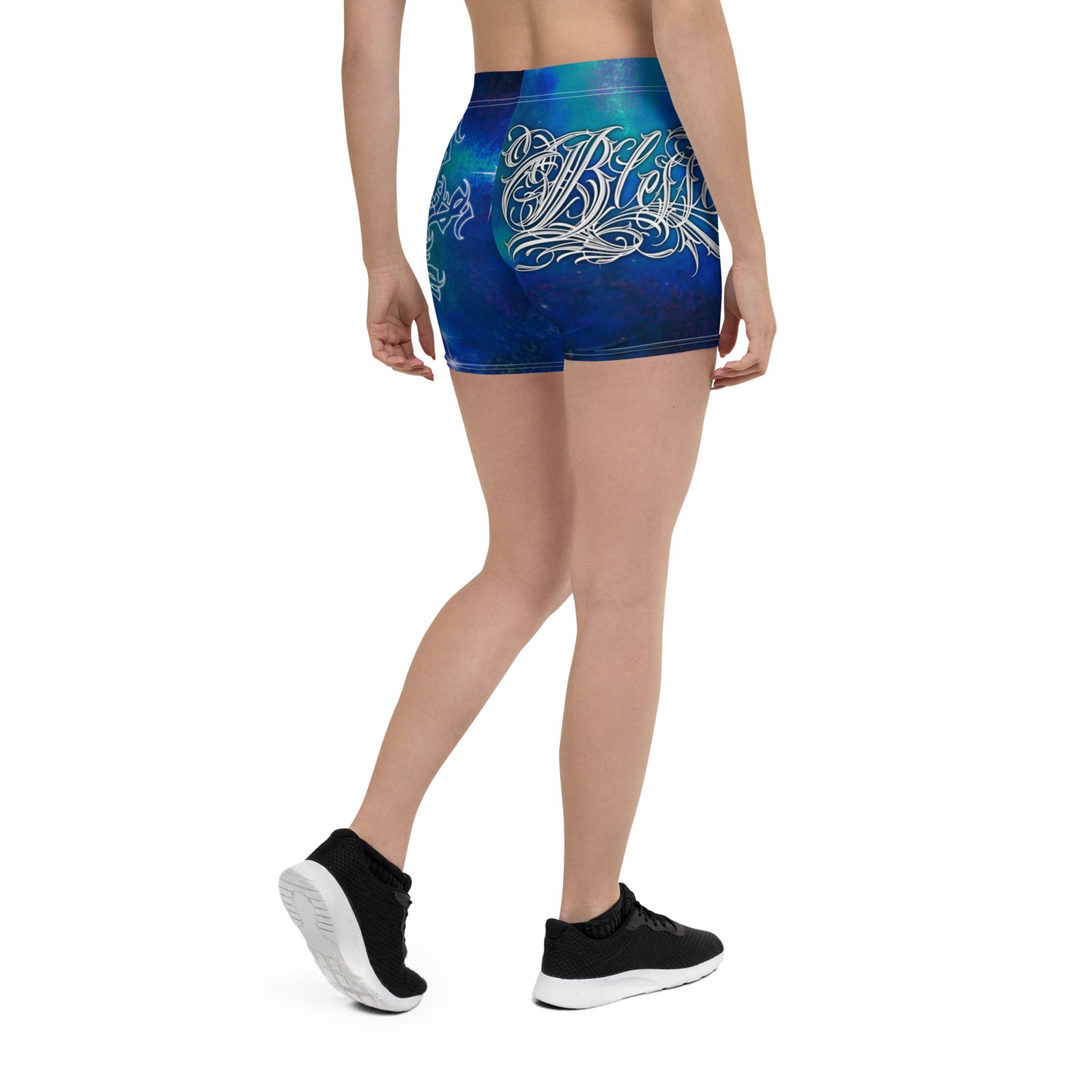 Yoga Shorts “Royal Blue Cosmos”