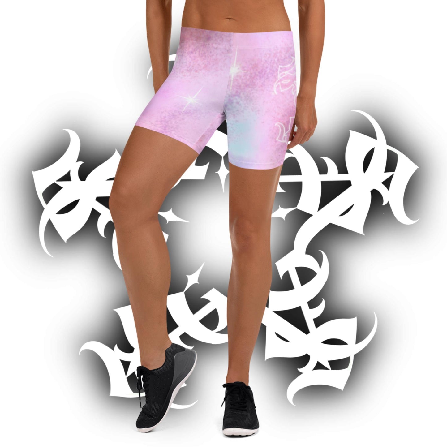 Yoga Shorts “Bubblegum Pink Cosmos”