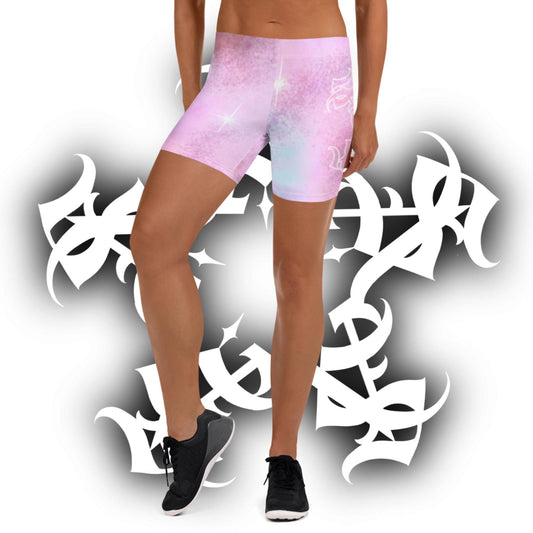 Yoga Shorts “Bubblegum Pink Cosmos”