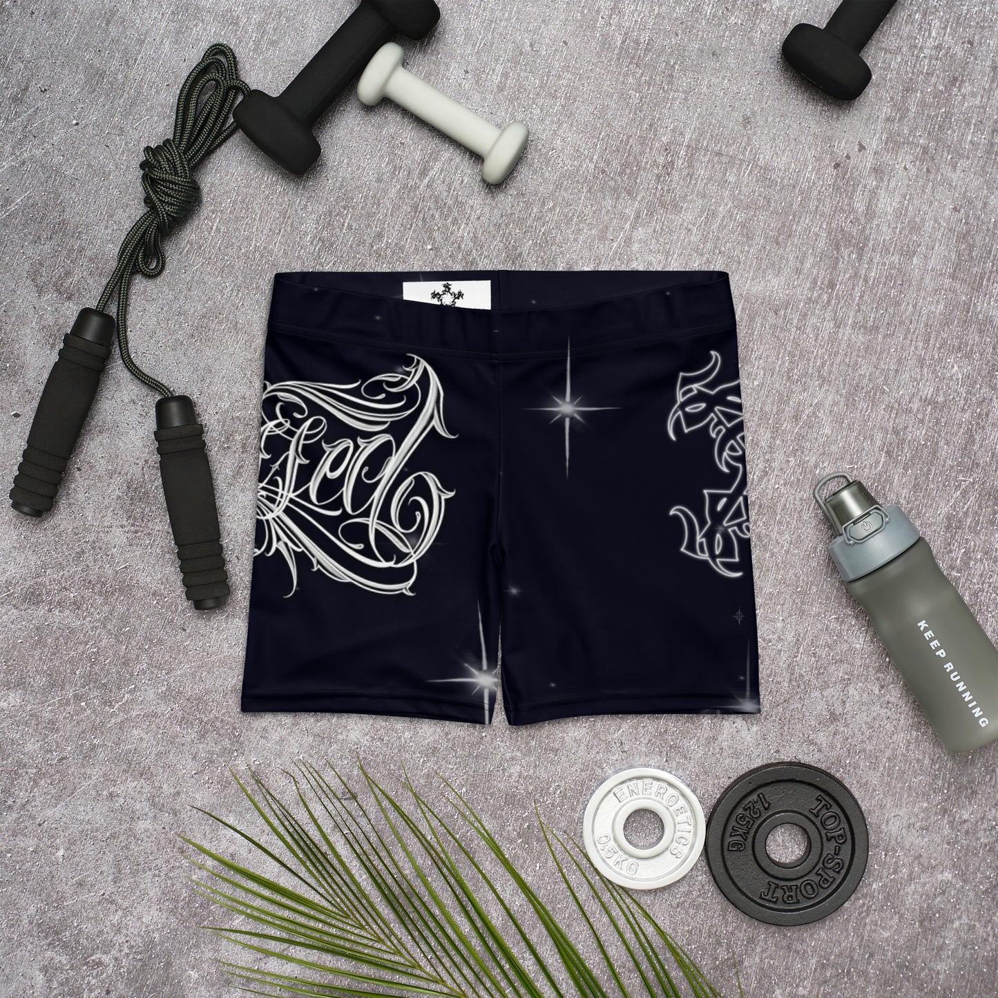Yoga Shorts “Black Starry Night”