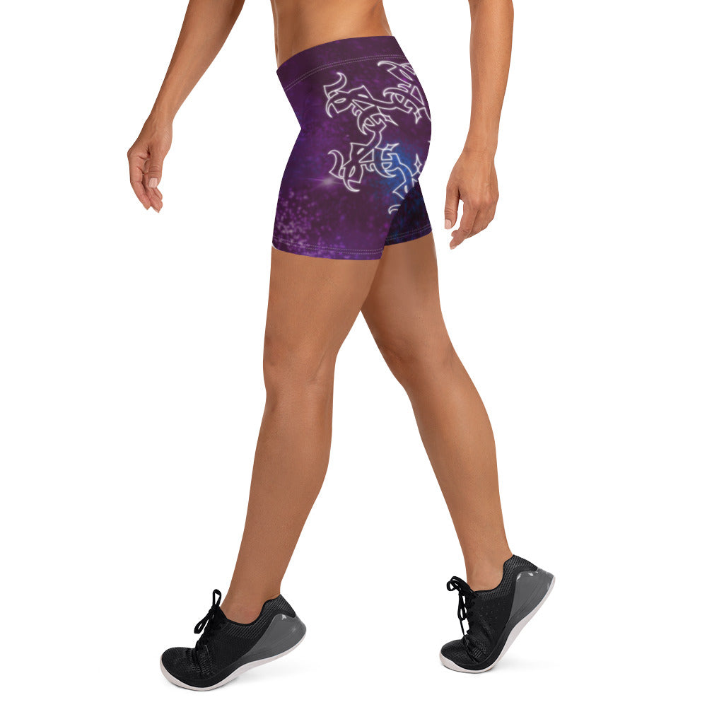 Yoga Shorts “Plum Cosmos”