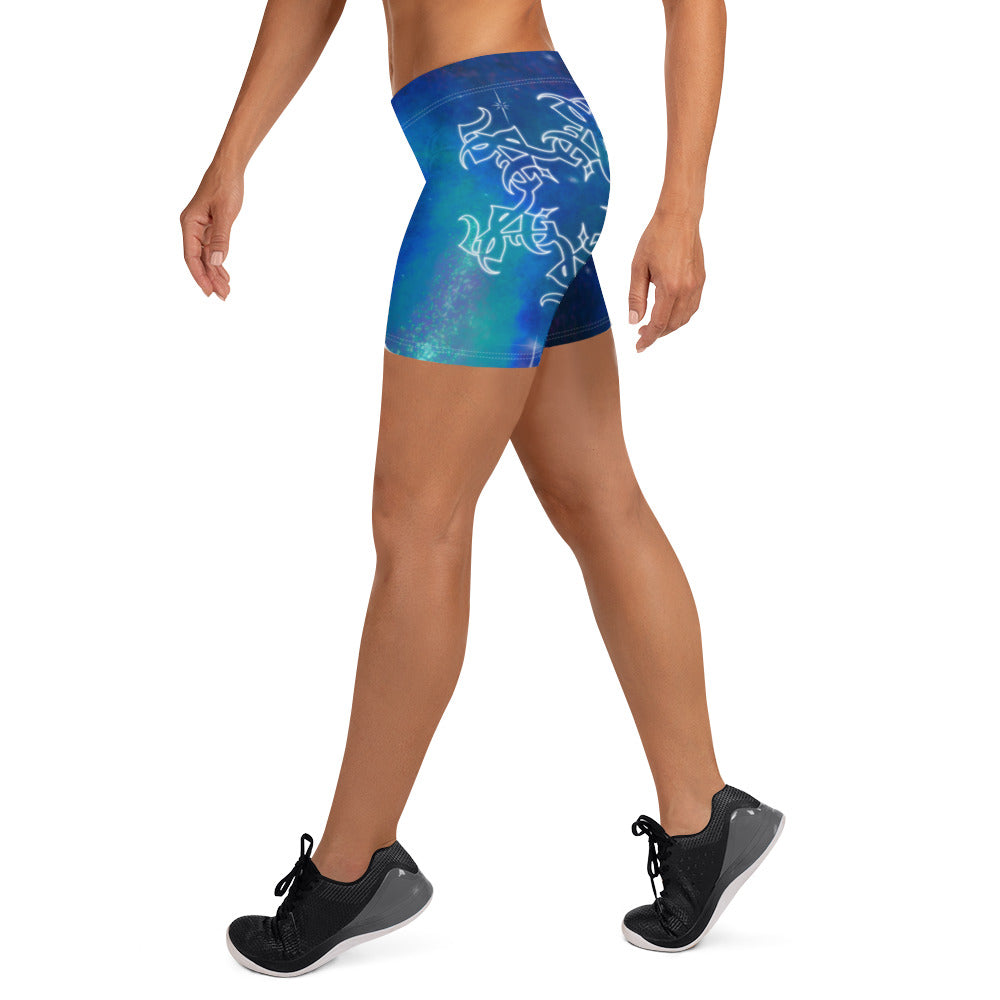Yoga Shorts “Royal Blue Cosmos”