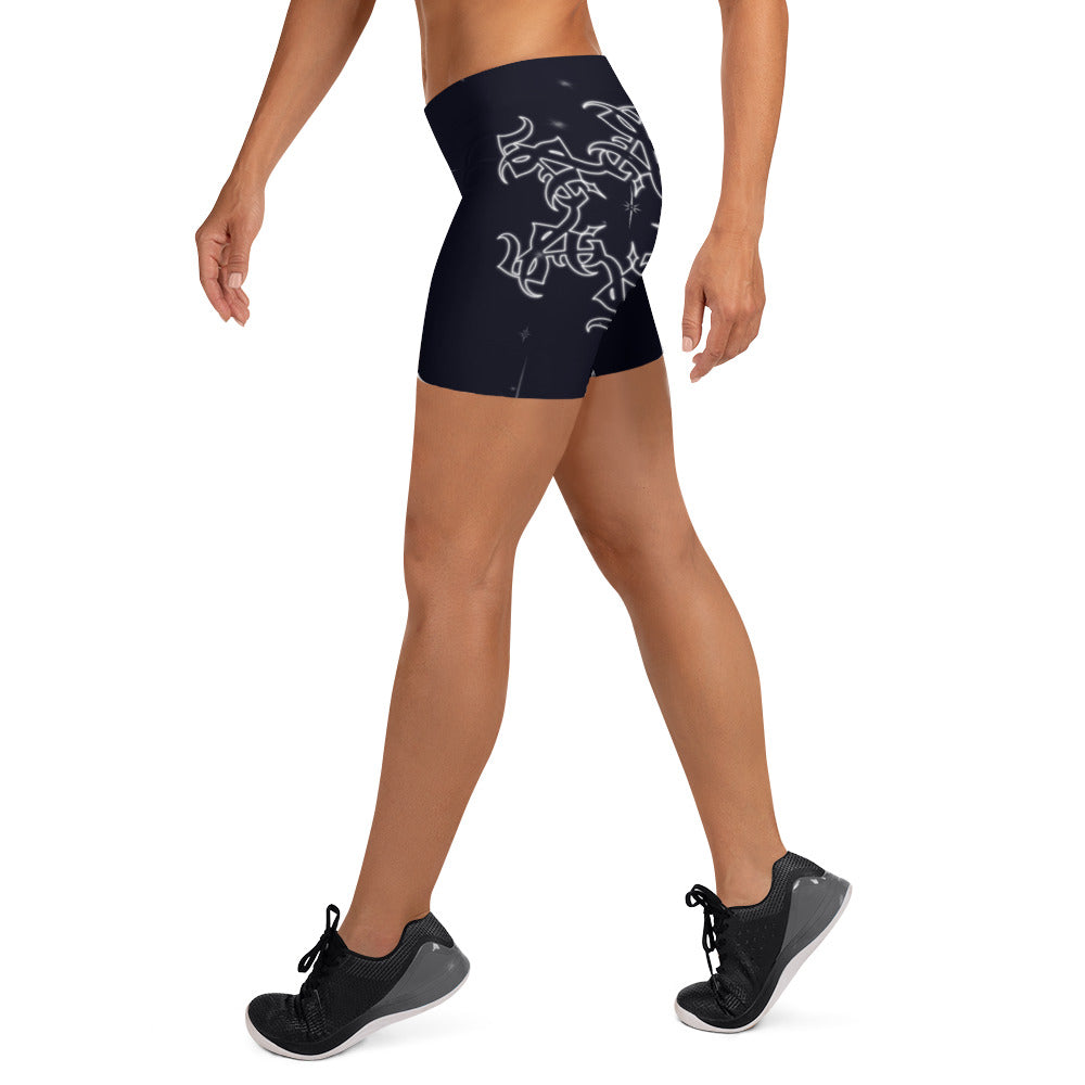 Yoga Shorts “Black Starry Night”