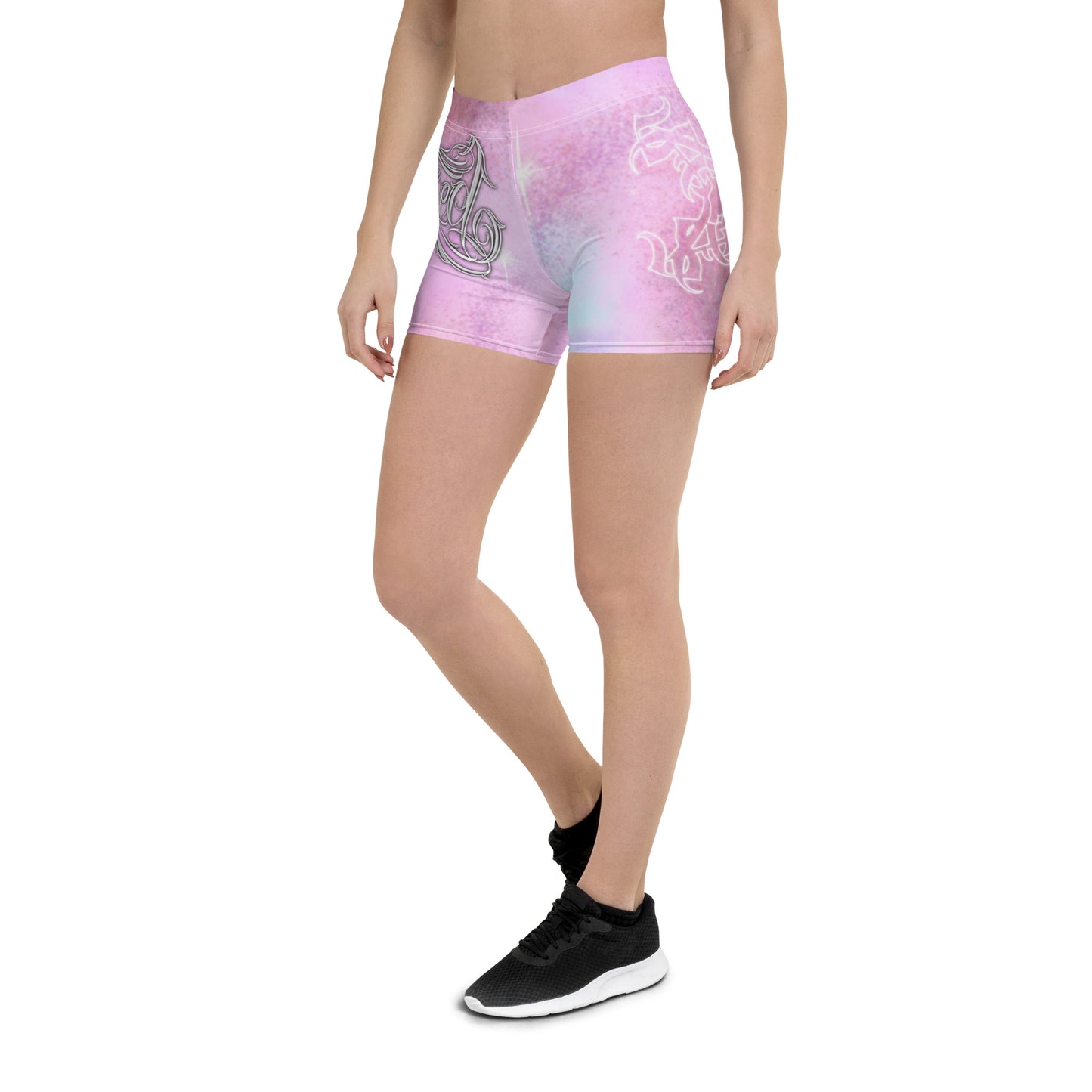 Yoga Shorts “Bubblegum Pink Cosmos”
