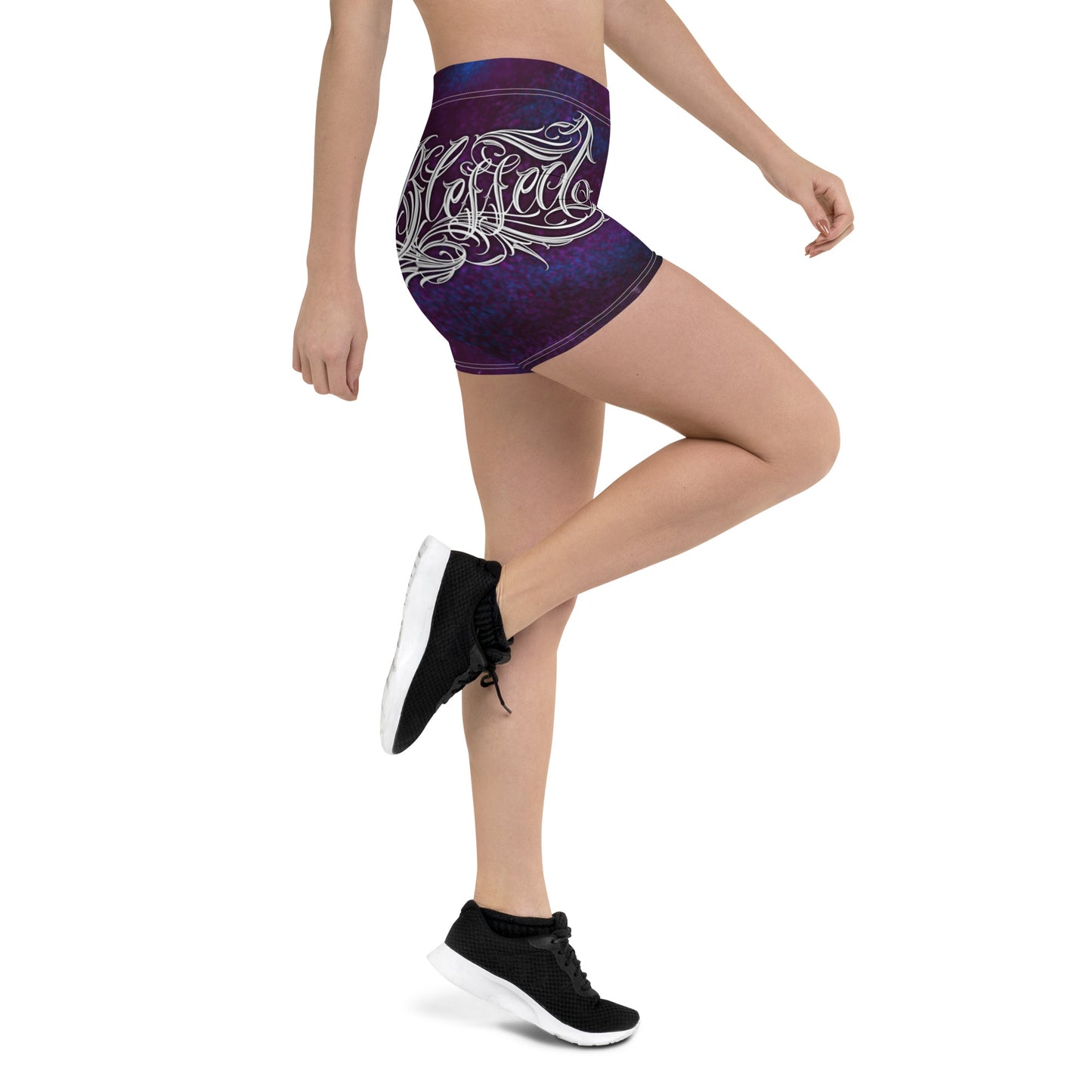 Yoga Shorts “Plum Cosmos”