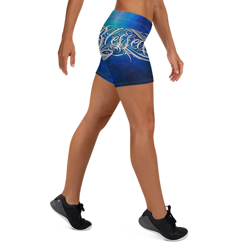 Yoga Shorts “Royal Blue Cosmos”