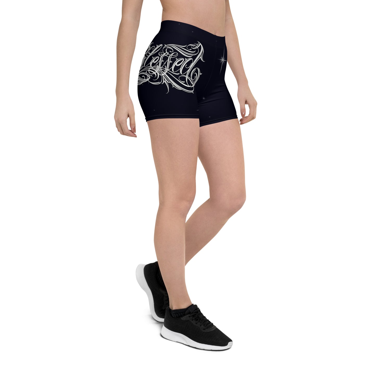 Yoga Shorts “Black Starry Night”