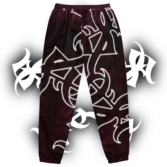 Track pants - Burgundy Storm “Star tribal”