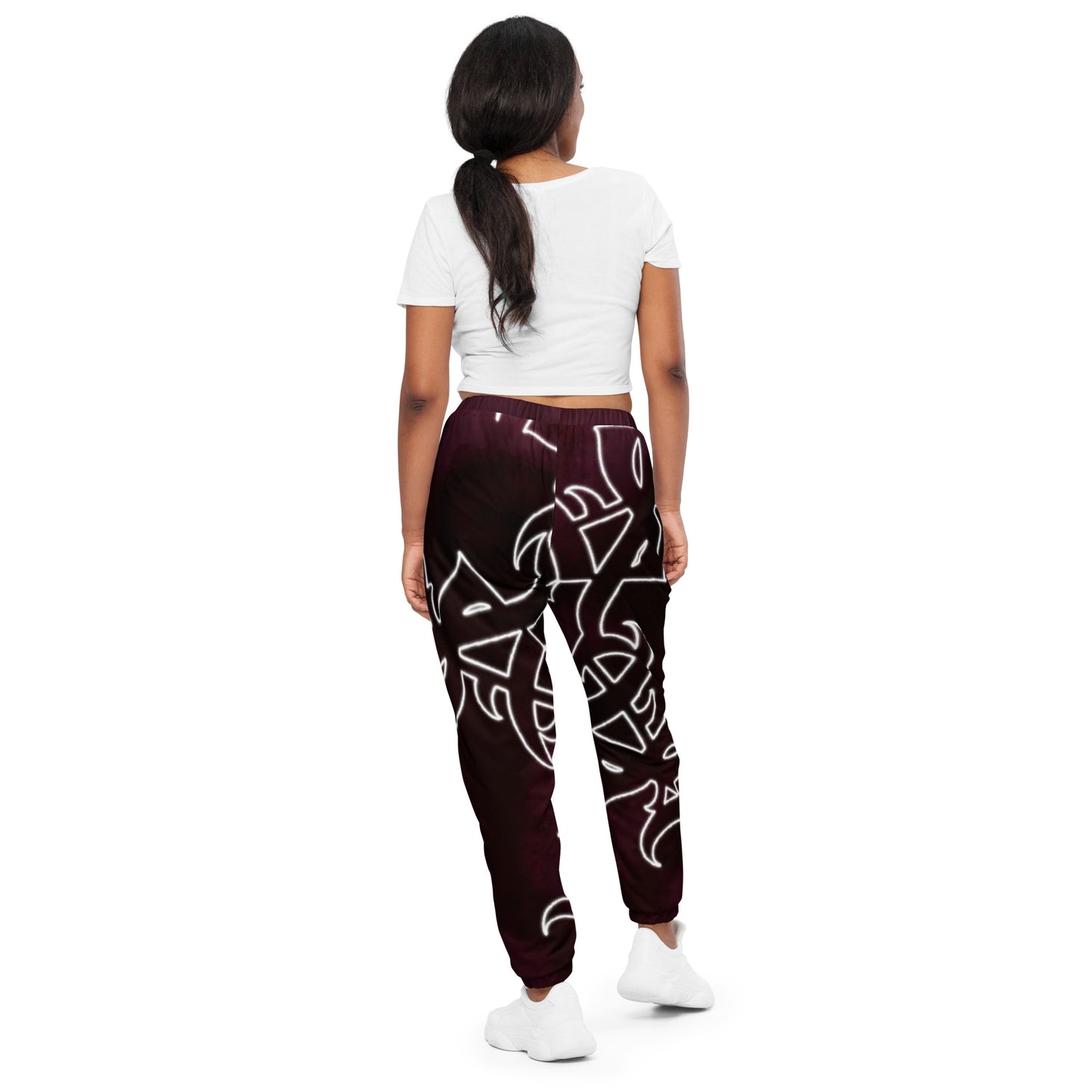 Track pants - Burgundy Storm “Star tribal”