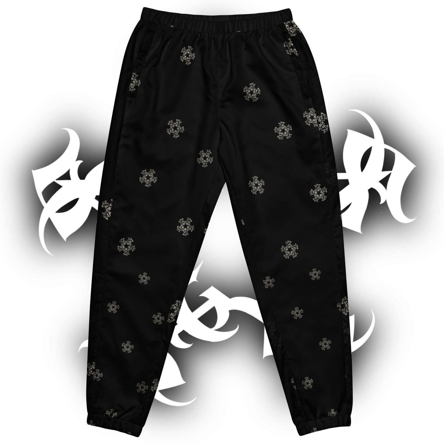 Track Pants Star Flake Print - Blk