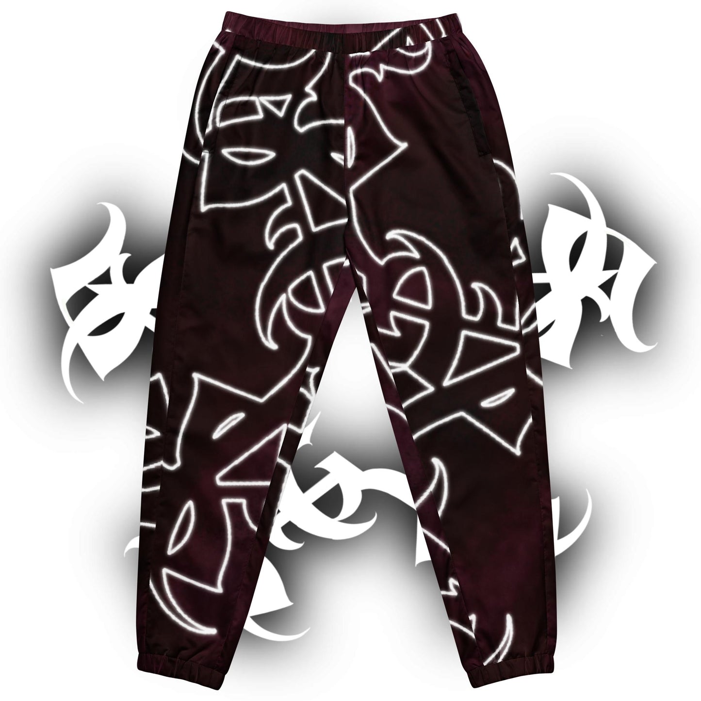 Track pants - Burgundy Storm “Star tribal”