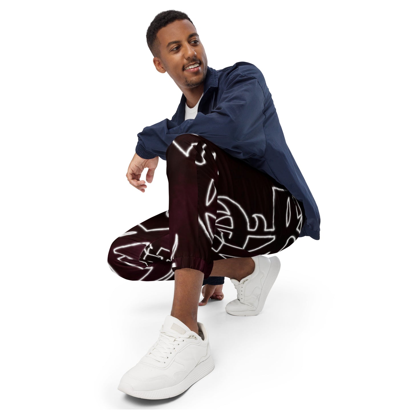 Track pants - Burgundy Storm “Star tribal”