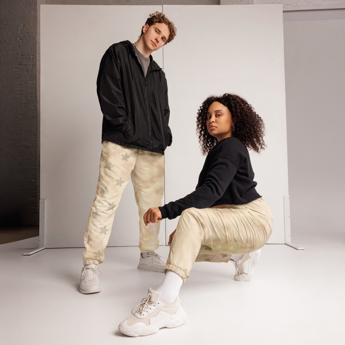 Track pants - Apricot White storm