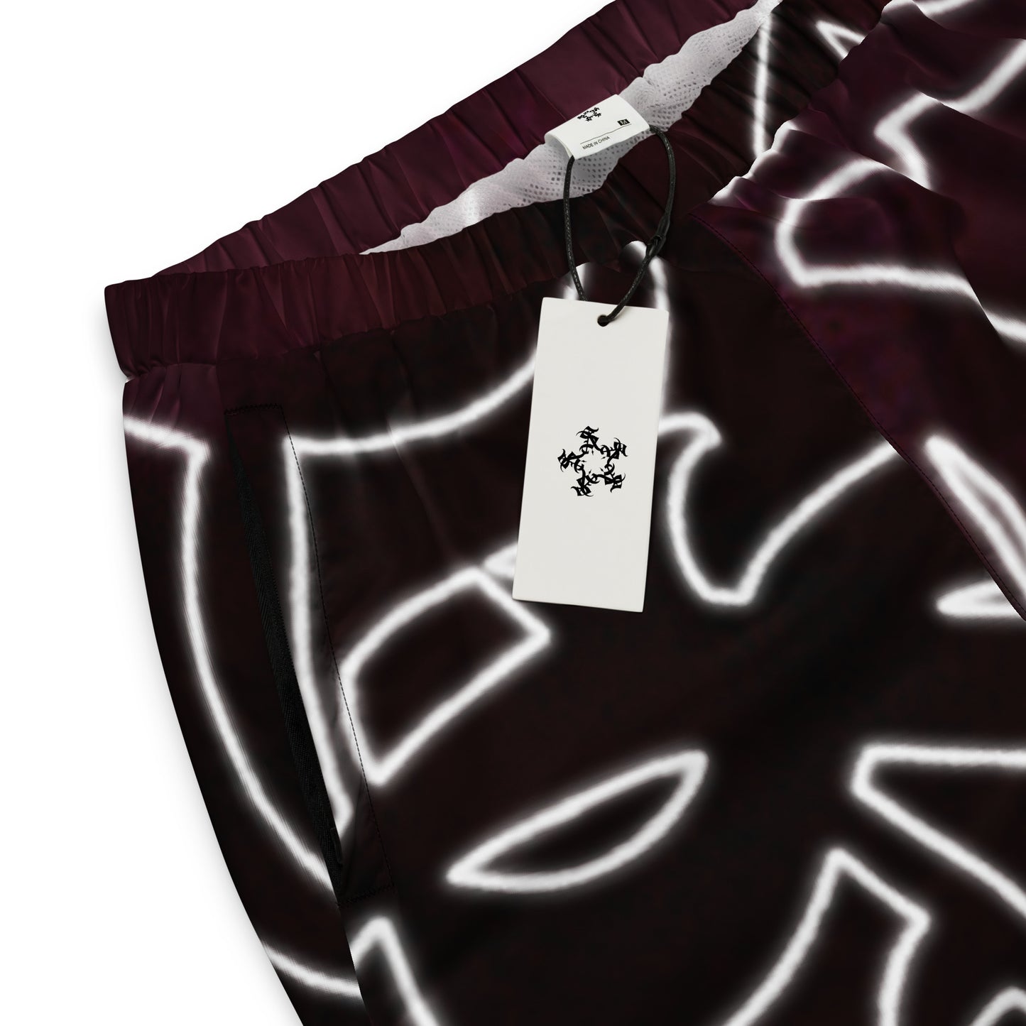 Track pants - Burgundy Storm “Star tribal”