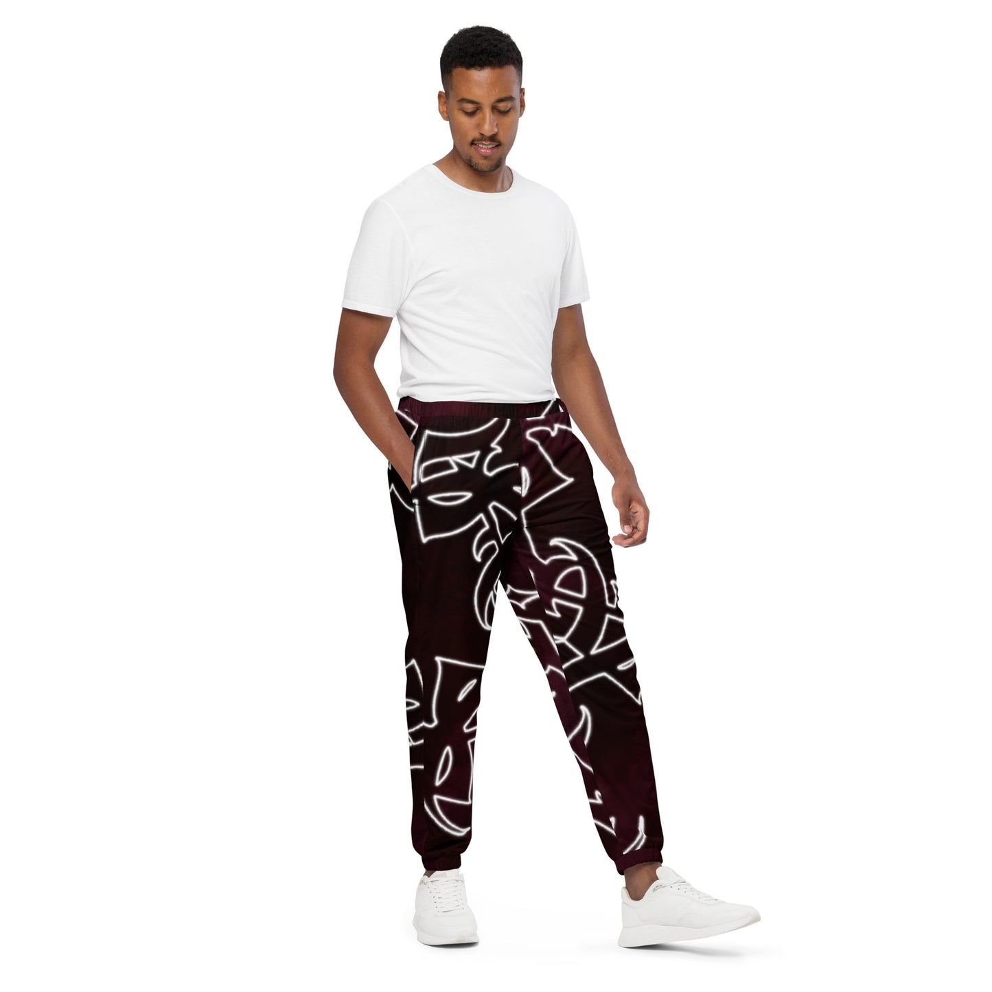 Track pants - Burgundy Storm “Star tribal”