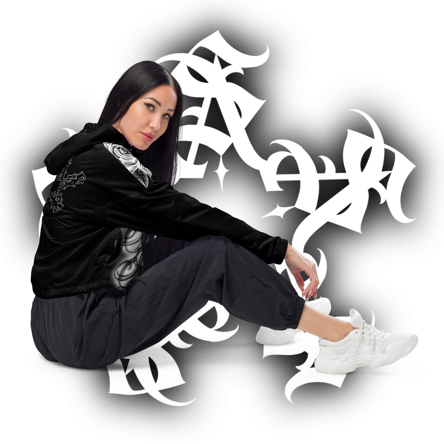 Cropped Windbreaker “Hopeless Romantic”