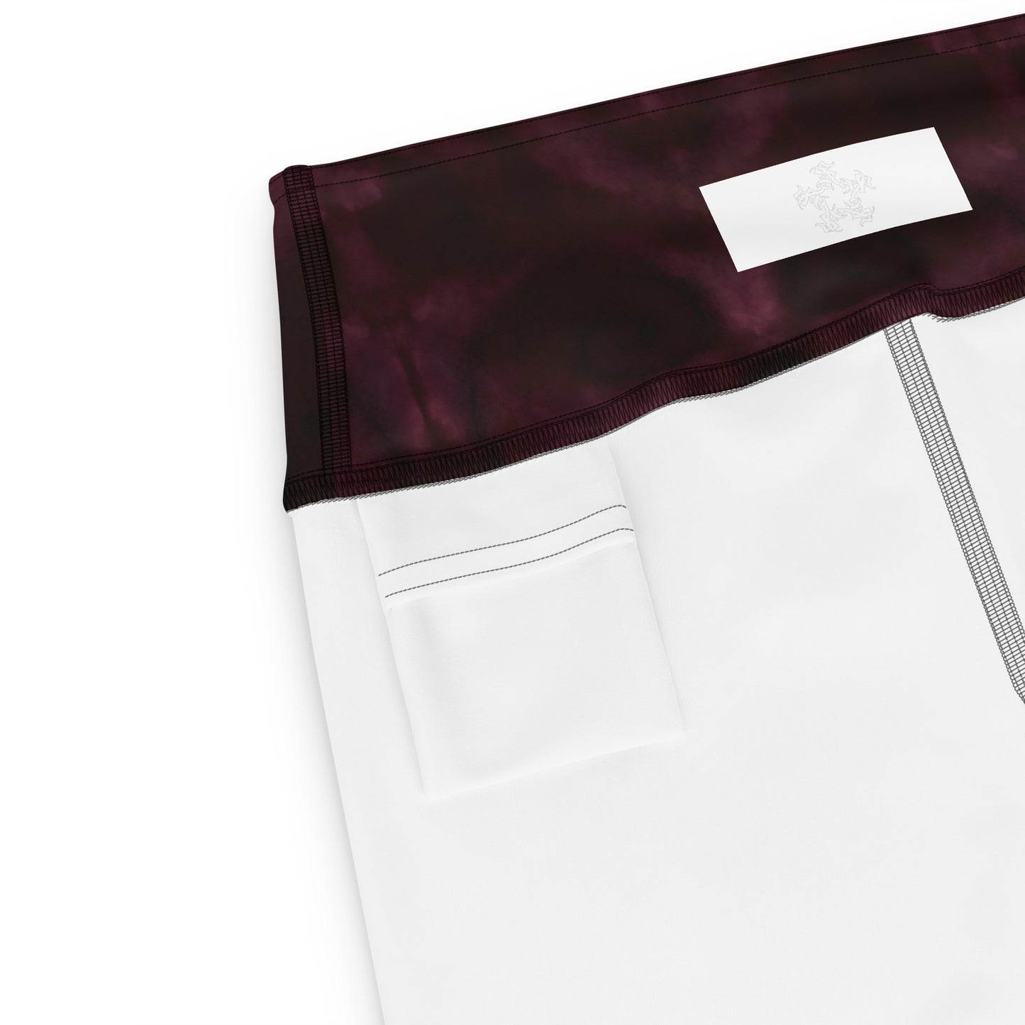High waist yoga shorts Burgundy Storm