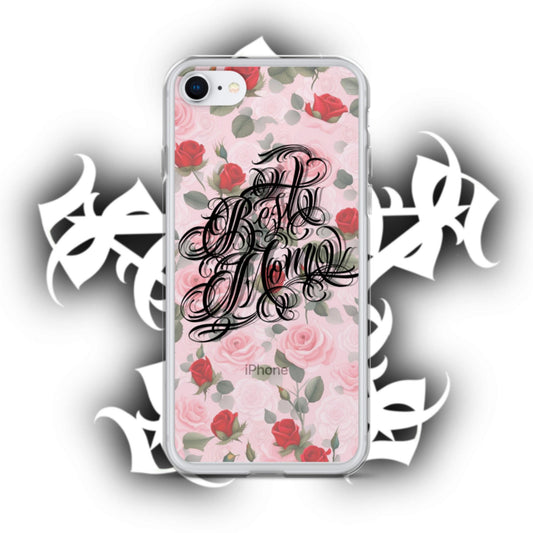 Clear Case for iPhone® Best Mom Floral Design