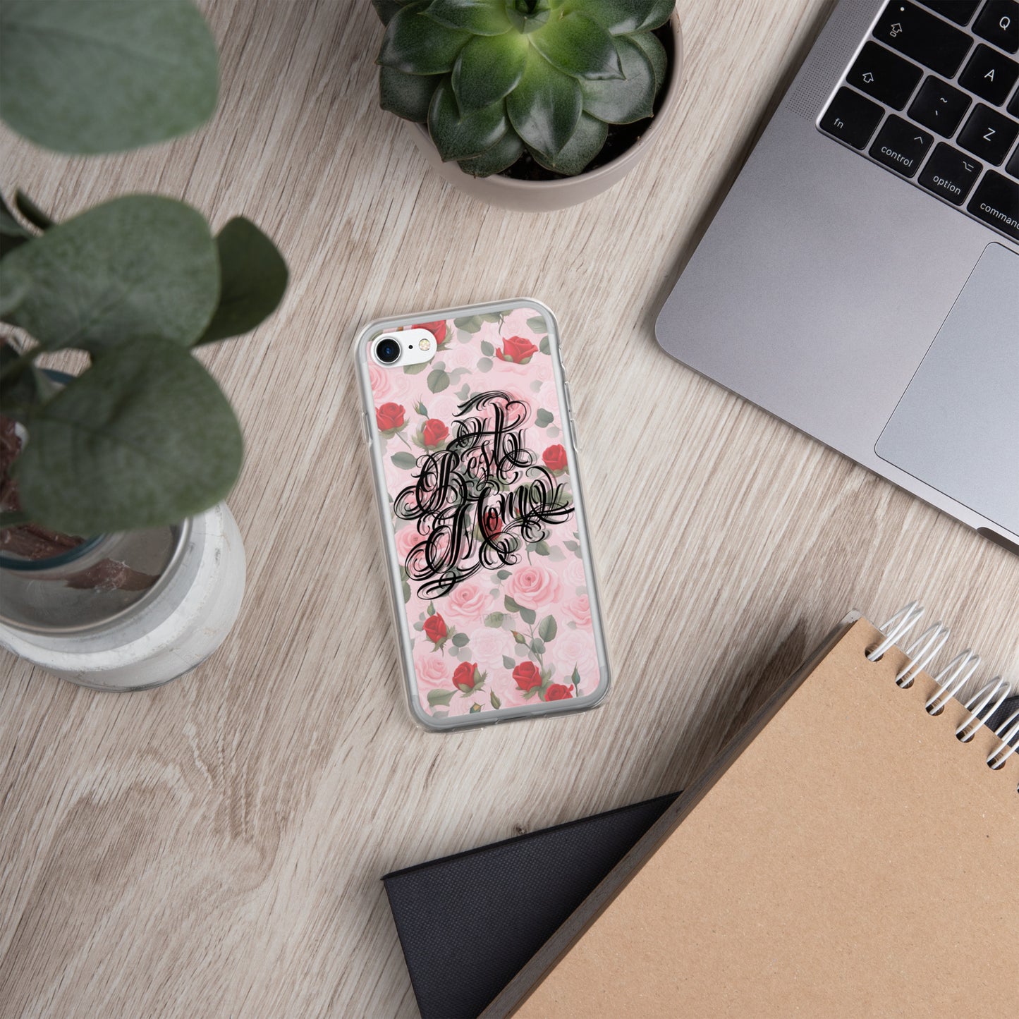 Clear Case for iPhone® Best Mom Floral Design