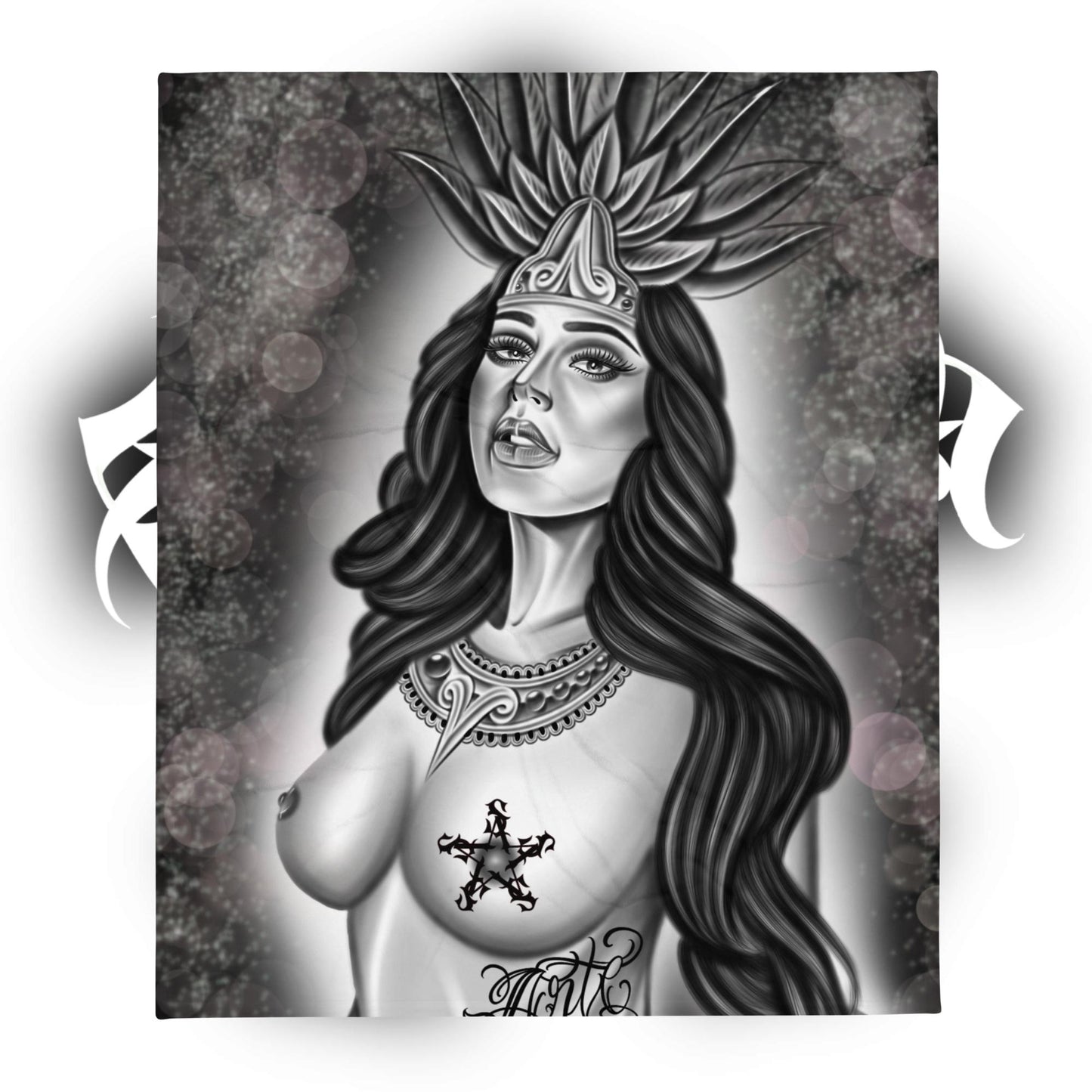 Throw Blanket “Brown Queen”