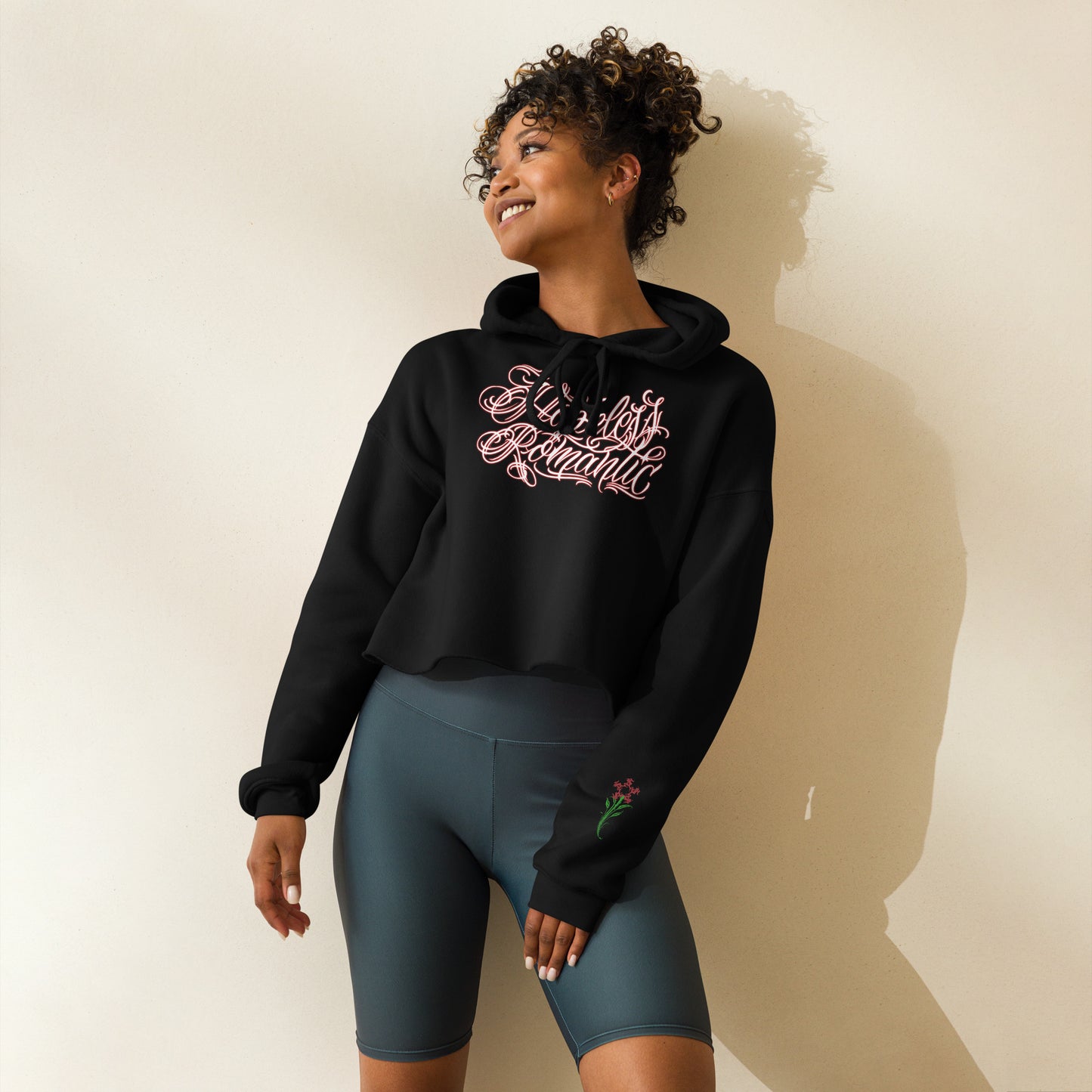 Crop Hoodie “Hopeless Romantic”