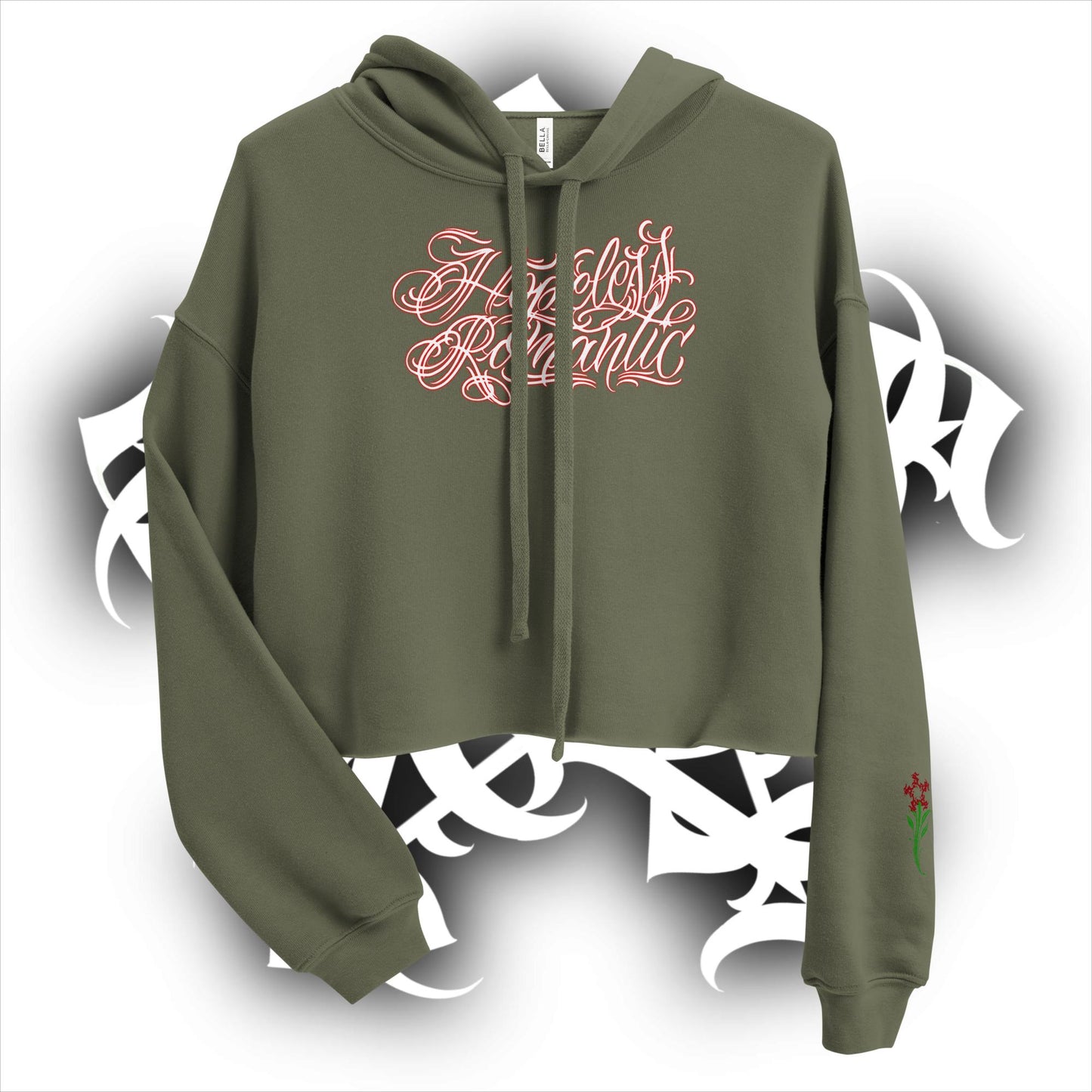 Crop Hoodie “Hopeless Romantic”