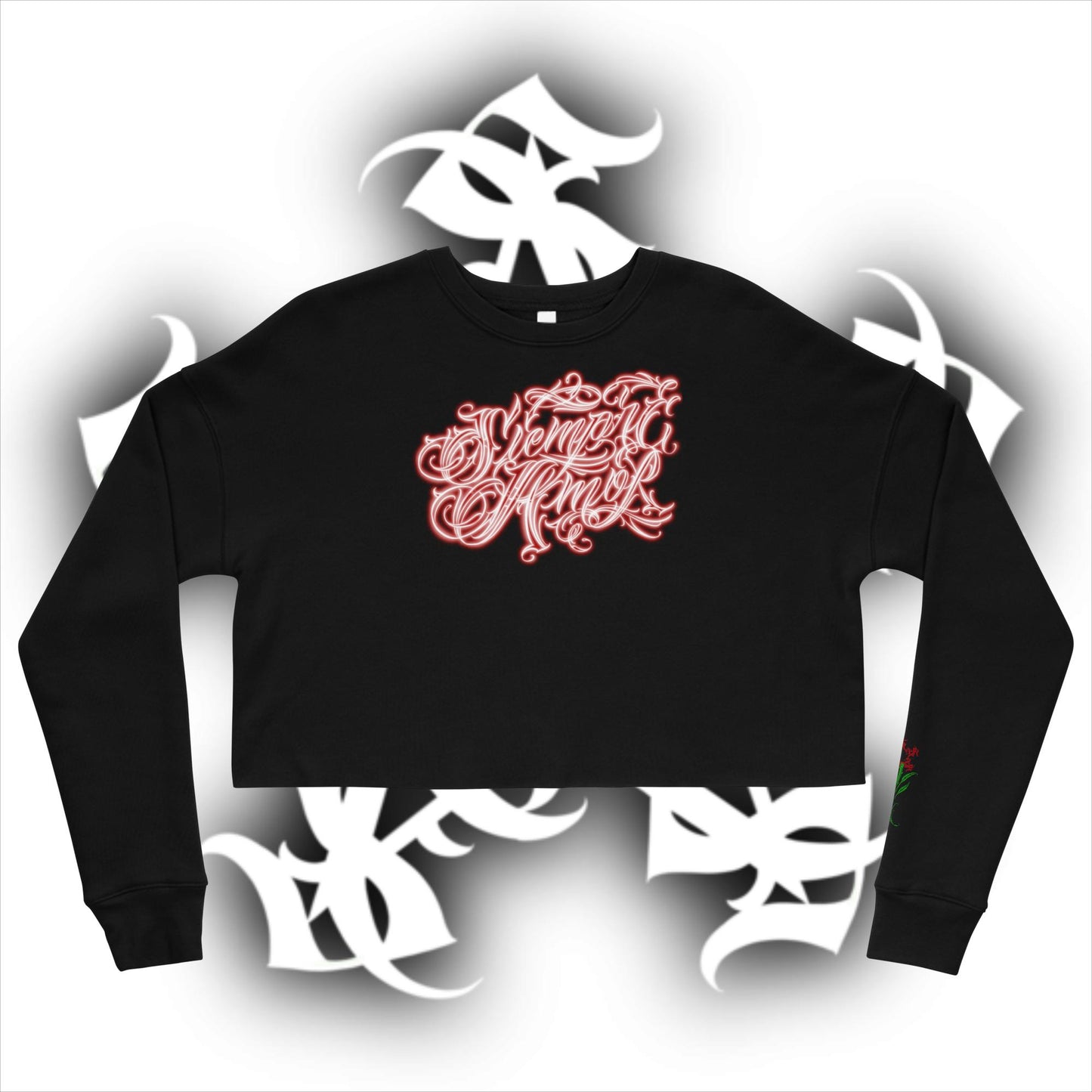 Crop Sweatshirt  “siempre amor”