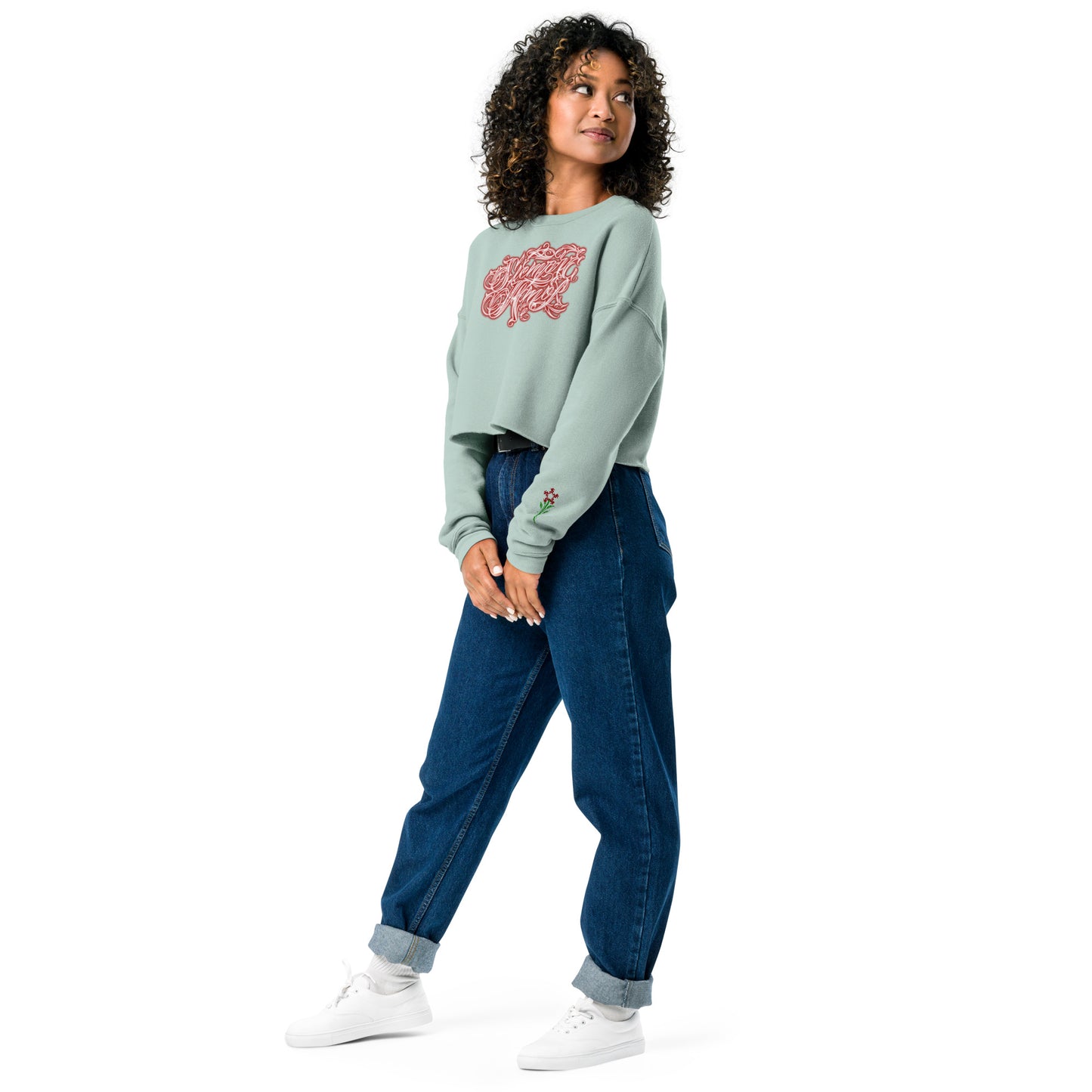 Crop Sweatshirt  “siempre amor”