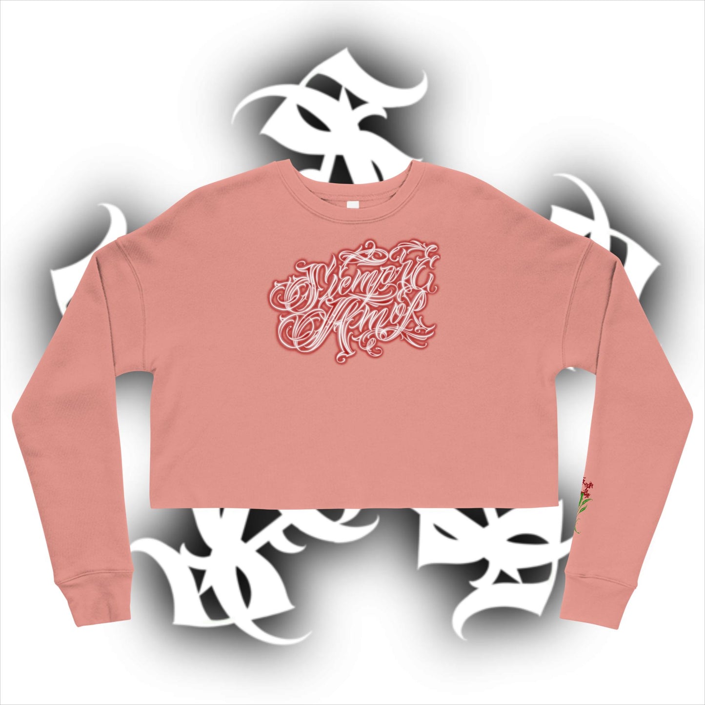 Crop Sweatshirt  “siempre amor”